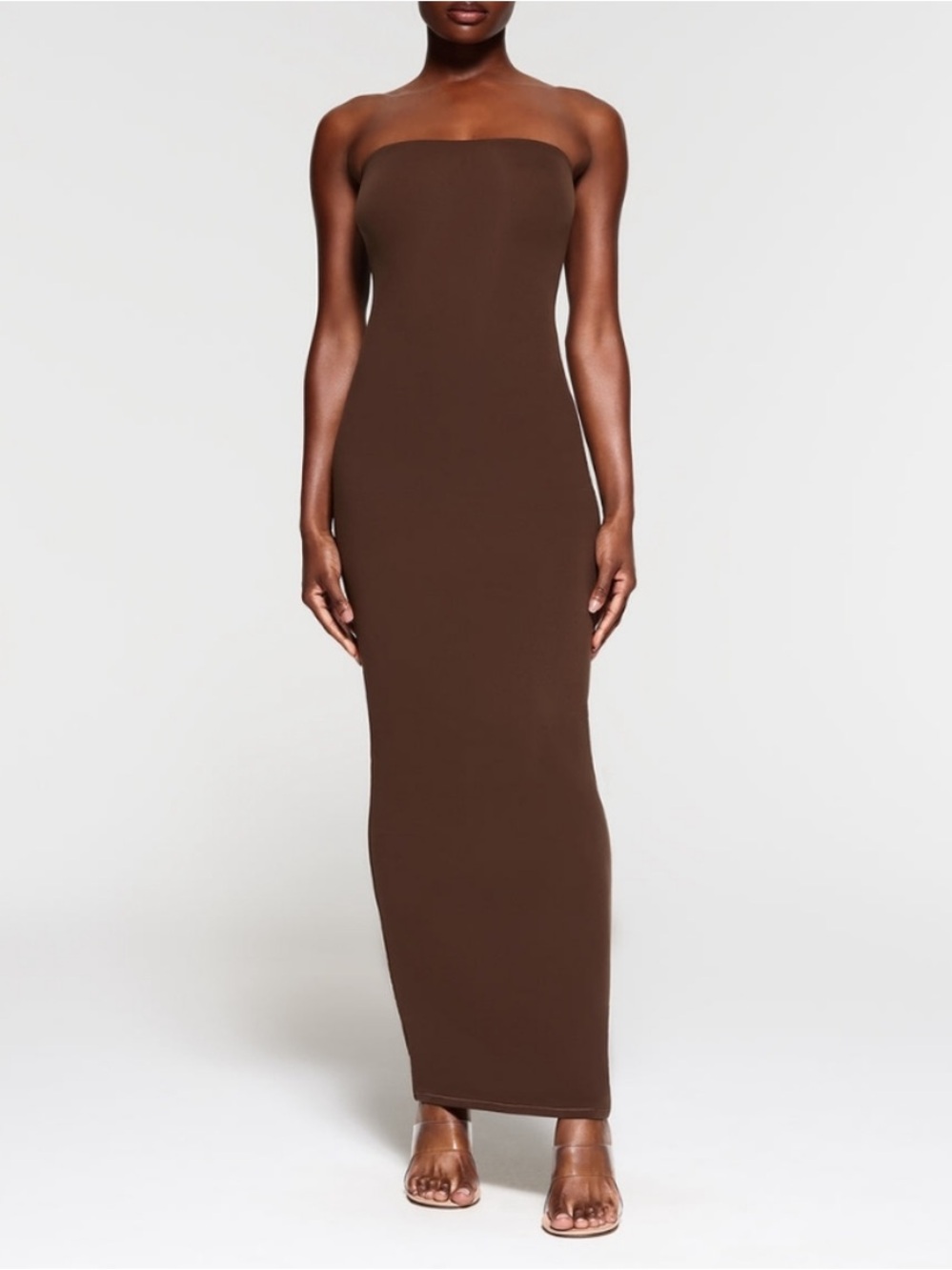 NWT SKIMS Fits Everybody Tube Dress in Cocoa - Picture 2 of 6